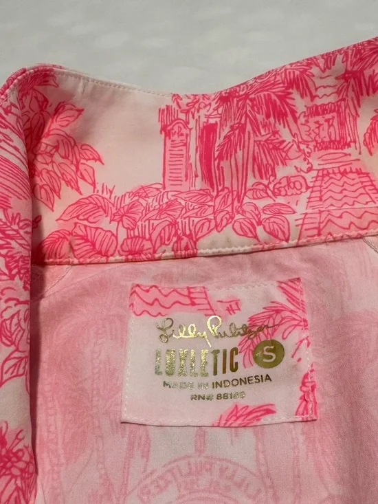 Lilly Pulitzer “Resort White Palm Beach Anniversary Toile” Quarter-Zip Pullover - Picture 3 of 4